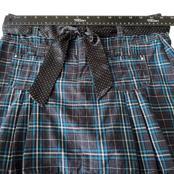 Y2K Girls’ Plaid School Girl Academia Grunge Skirt with Polka Dot Sash Size 16 - Picture 10 of 12